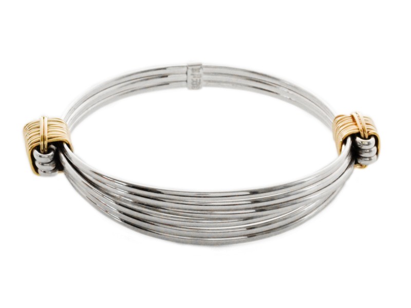 Ladies Elephant hair Bangle - Gold and Silver Ladies Elephant hair Bangle - Gold and Silver